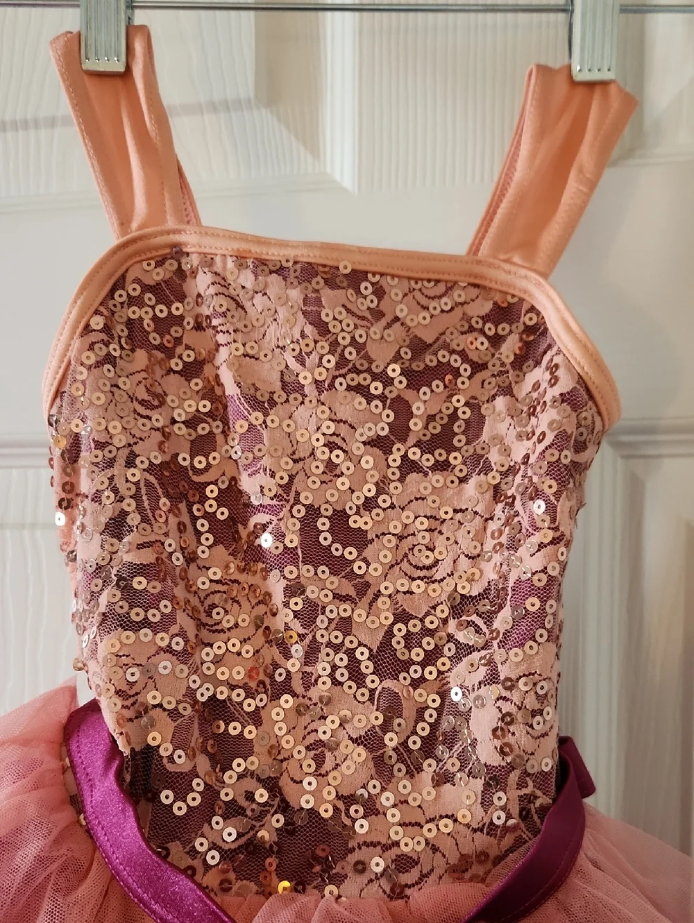 Weissman Rose Pink Sequin  Dance Competition Costume Barbiecore